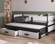 Meblobed Solano Trundle Bett für Geschwister (180x80cm) 2 Matratzen und Schubladen - zum Schließen ins Bild klicken