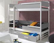 Meblobed Tres łóżko piętrowe (180x80cm) z 2 materacami i szufladami - Kliknij na obrazek aby go zamknąć