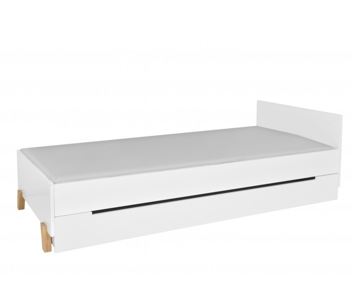 Novelies Zara youth bed 200x90 with drawer / colour white