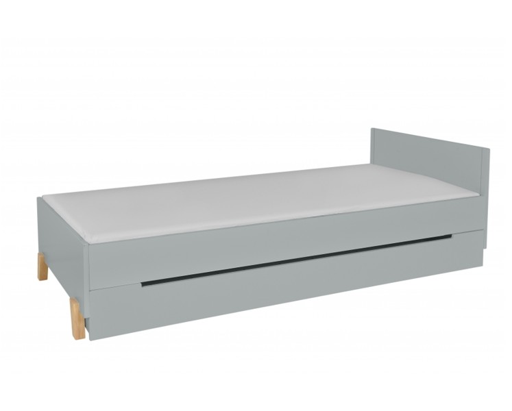 Novelies Zara youth bed 200x90 with drawer /colour grey