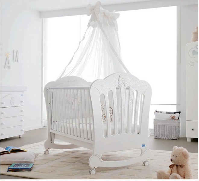 SALE Pali Prestige Principe white Baby cot 130x88 cm/ Shipping 24h