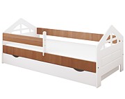 Pinewood Ala łóżeczko z szufladą i barierką 160x80 + materac piankowy - Kliknij na obrazek aby go zamknąć