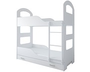 Pinewood Jacek bunk bed with drawer 180x80 + 2 foam mattresses - Click Image to Close