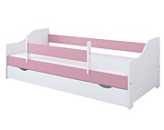 Pinewood Lili łóżko z szufladą i barierką 180x80 + materac piankowy - Kliknij na obrazek aby go zamknąć