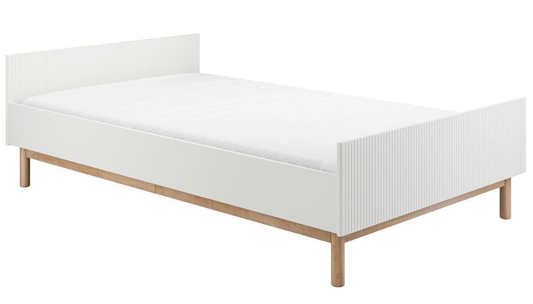 Pinio Miloo łóżko młodzieżowe 200x120 cm białe
