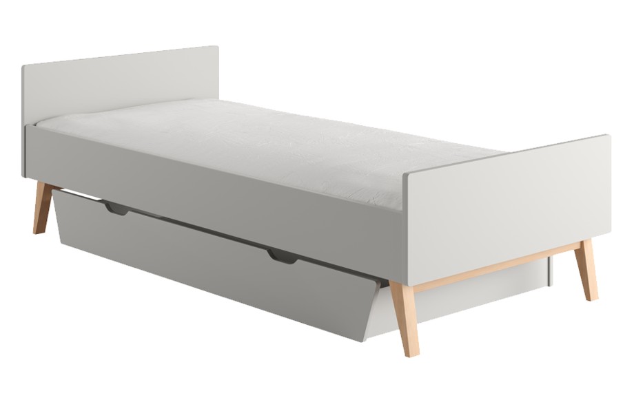 Pinio Swing Bett mit Schublade 200x90cm grey