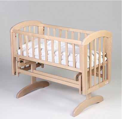 Troll Anna Glider Cradle Crib Of Solid Massive Wood Colour Natural