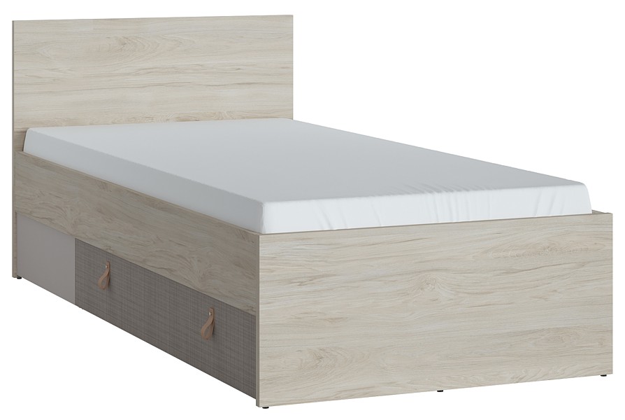Meble Wójcik Denim łóżko ze stelażem 90 (204,9cm x 95,3cm x 81,1cm) DEIZ01 / MWSD01