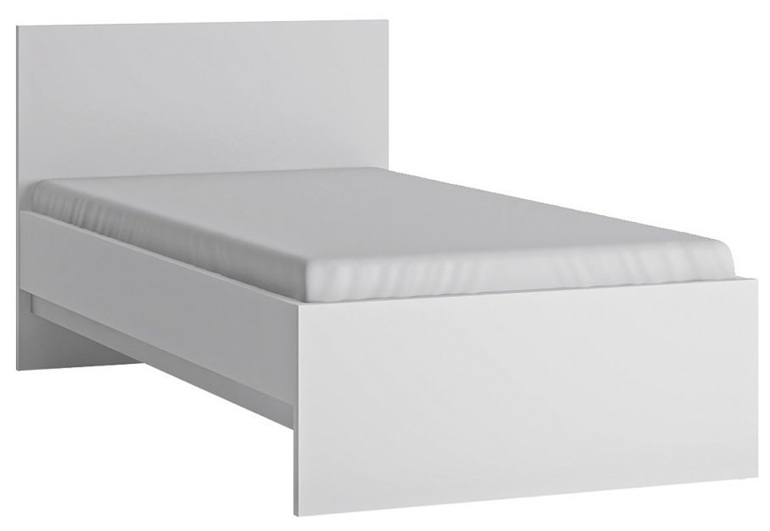 Meble Wójcik Fribo bed with a frame 90 White (206,2cm x 96,9cm x 85cm) FRIZ01/ MWSD01