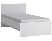 Meble Wójcik Fribo łóżko ze stelażem 90 Białe (206,2cm x 96,9cm x 85cm) FRIZ01 / MWSD01 - Kliknij na obrazek aby go zamknąć
