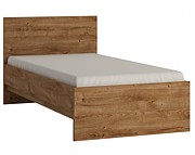 Meble Wójcik Fribo łóżko ze stelażem 90 Dąb Ribbeck Złoty (206,2cm x 96,9cm x 85cm) FRIZ01 / MWSD01 - Kliknij na obrazek aby go zamknąć