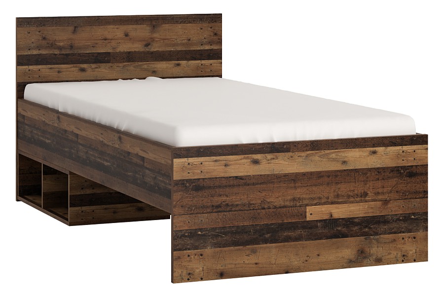 Meble Wójcik Nubi łóżko ze stelażem 90 (204,8cm x 95,3cm x 80,5 cm) NUBZ04 / MWSD01