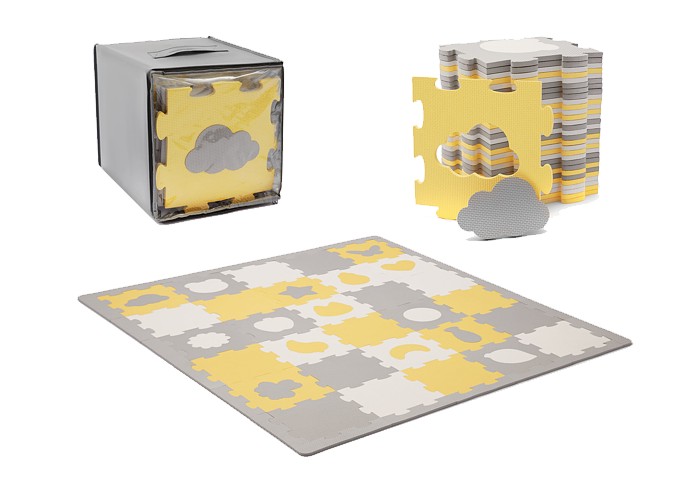 Kinderkraft Luno Shapes 3D Puzzle foam mat colour yellow 2022/2023