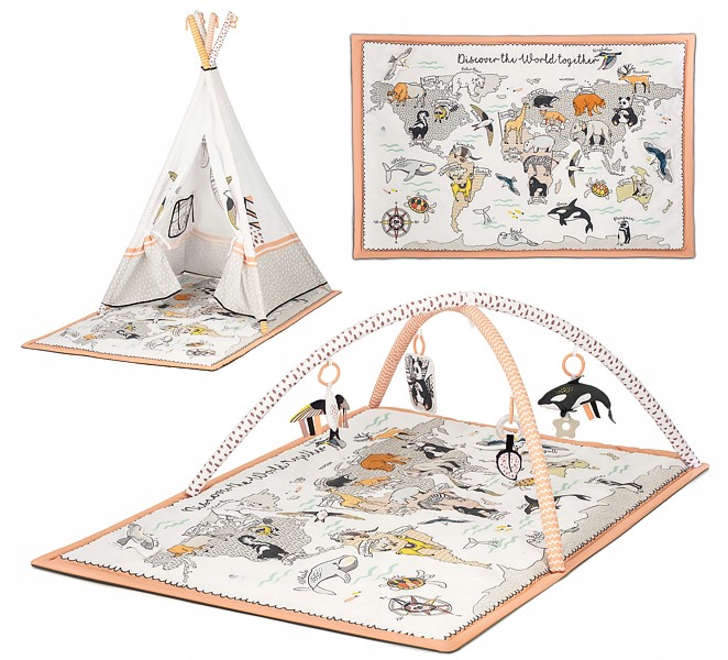 Kinderkraft Toppy educational mat and tent in one 2022/2023