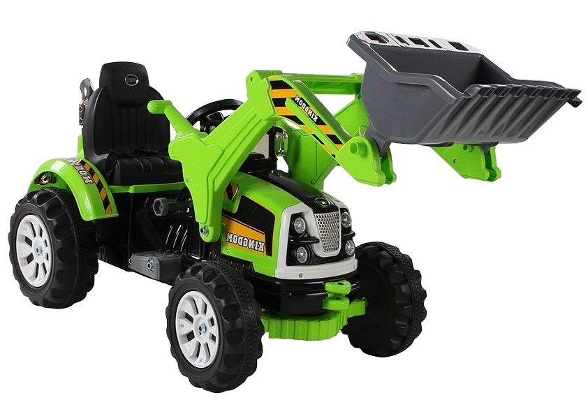 Lean Toys Elektrische Fahrt auf Traktor mit Schaufelbagger max. 30 kg belasten
