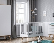 Baby Vox Mitra pokój dziecięcy (łóżeczko 140x70 + komoda z przewijakiem + szafa) kolor biały / Kurier gratis przy przedpłacie