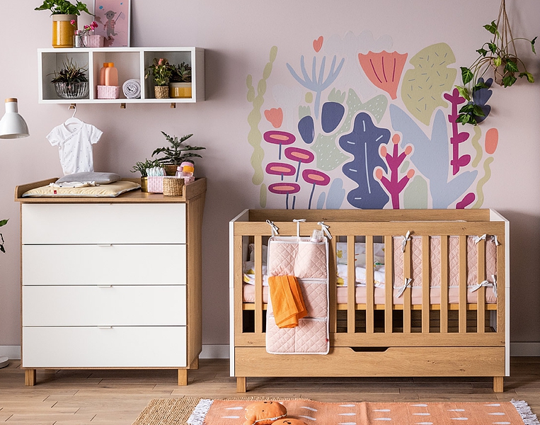 Baby Vox Simple baby room (crib 140x70 with drawer + chest of drawers with changing table)