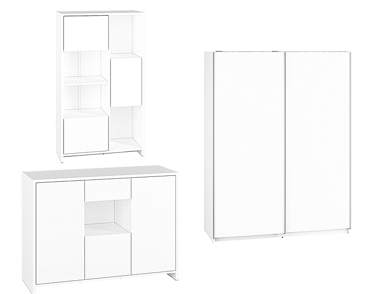 ML Meble Kendo teen room (chest of drawers 04 + chest of drawers 05 + wardrobe 07 2-door wide)
