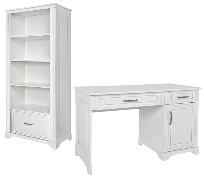 Novelies Melody pupil room desk + bookcase with drawer white