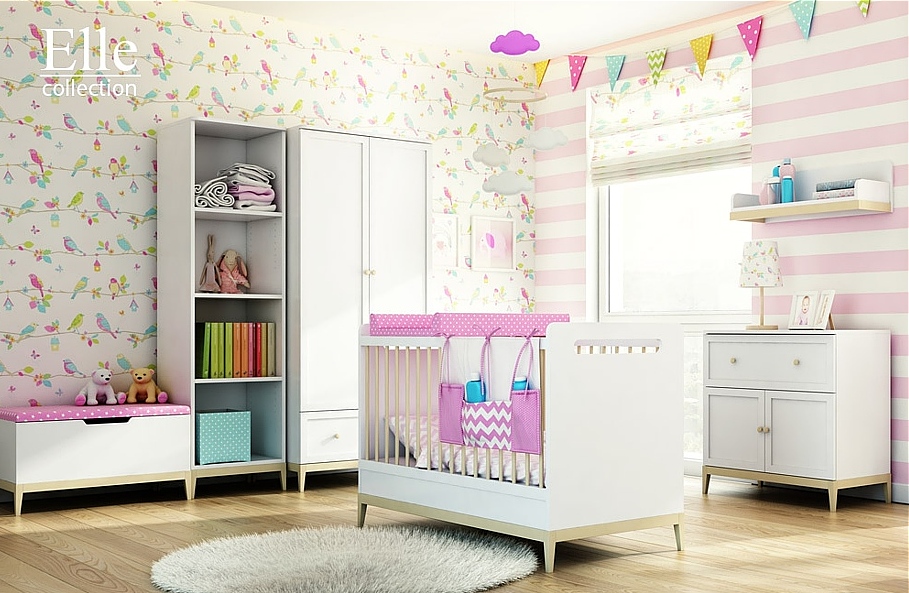 Timoore Elle baby room (crib 120x60 + 2 door chest + 2 door wardrobe)