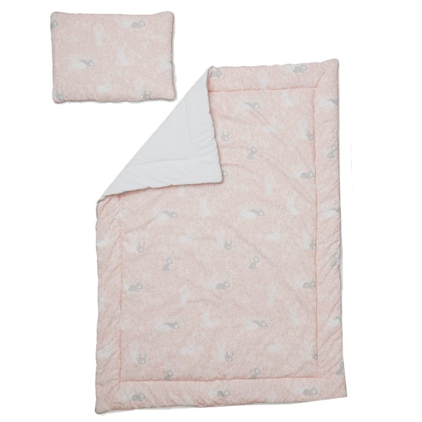 Pinio set of bedding with filling and a flat pillow Króliczki 990-810-510