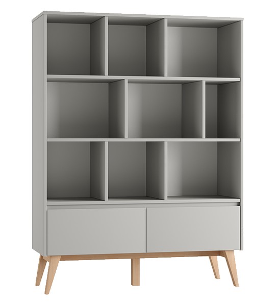 Pinio Swing wide bookcase (big) grey