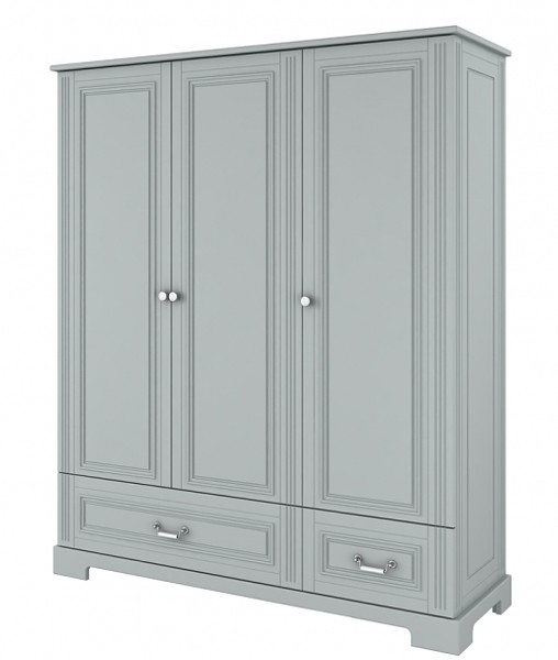 Bellamy Ines 3 door wardrobe with drawer / colour grey