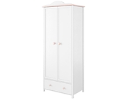 Lenart Luna 2 door divided wardrobe with drawer LN-12 - Click Image to Close