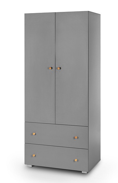 Klupś Pauline Graphite-Pine 2 door wardrobe with drawers