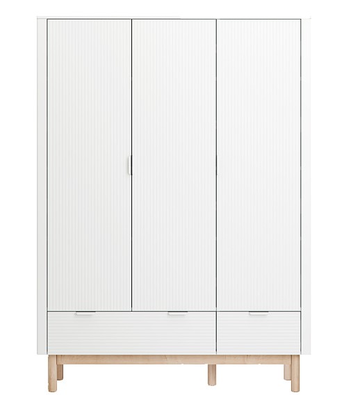 Pinio Miloo 3-door wardrobe white