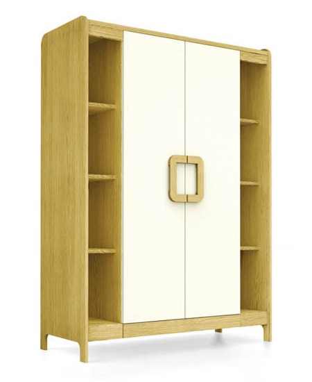 Timoore First 2 door wardrobe with shelves