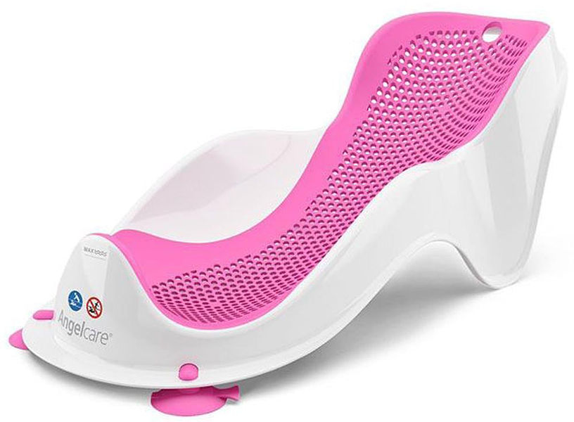 Angelcare Fit bath bouncer 0m+ white/pink