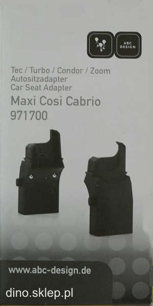 Adapters for car seat Maxi-Cosi,Cybex,BeSafe to stroller ABC Design Zoom,Turbo,Condor,Viper, Avus