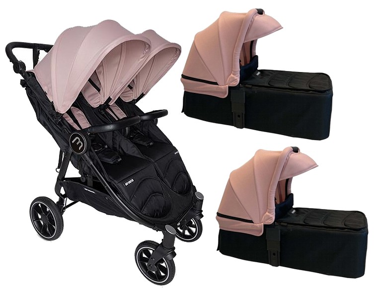 Baby Monsters Easy Twin 4.0 Black Edition (pushchair + 2x Color Pack + 2x carrycot with cover) 2023 FREE SHIPPING