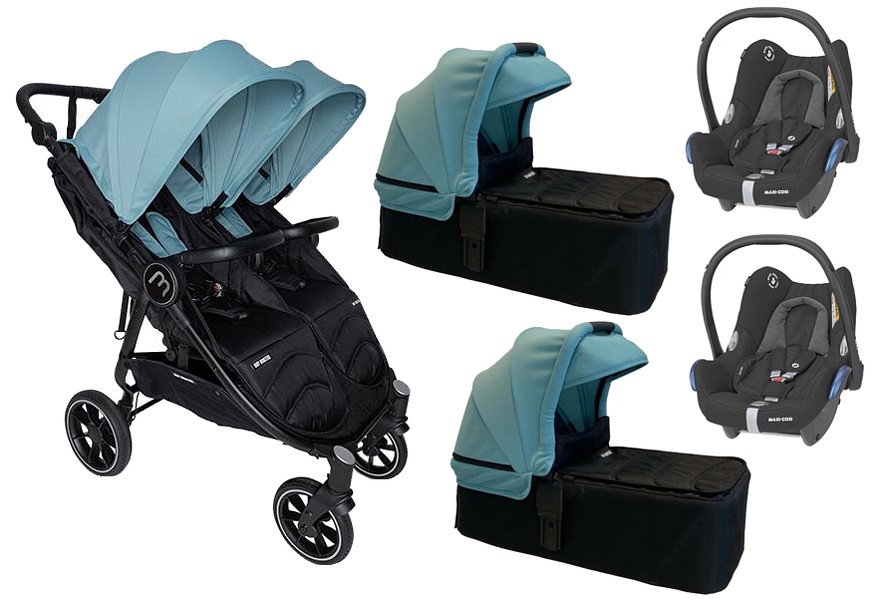Baby Monsters Easy Twin 4.0 Black Edition (pushchair +2xColor Pack + 2xcarrycot+cover + 2xMaxi Cosi Cabrio) 2023 FREE SHIPPING