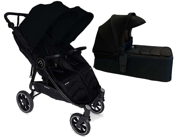 Baby Monsters Easy Twin 4.0 Black Edition for siblings (pushchair + 1x Color Pack + 1x carrycot with cover) 2023 FREE SHIPPING