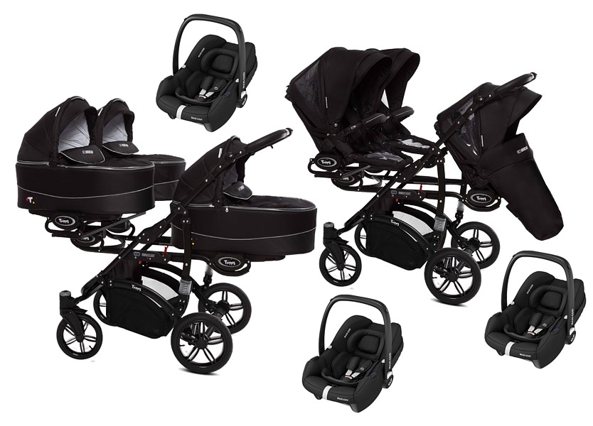BabyActive Trippy Premium 3w1 (3x spacerówka+ 3x gondola+ 3xfotelik Maxi Cosi Cabriofix i-size+adaptery) 2023/2024 GRATIS KURIER
