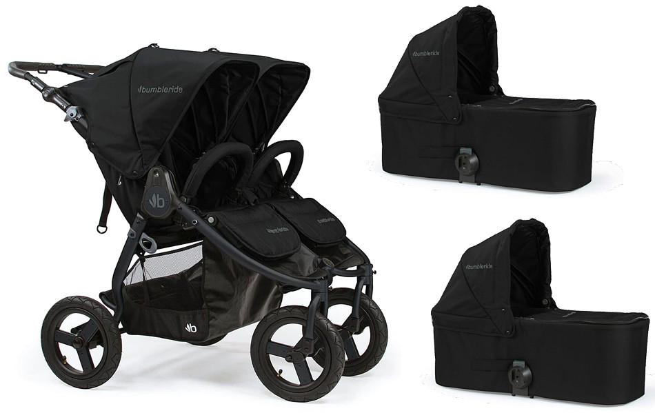 Bumbleride Indie Twin 2in1 (pushchair + 2x carrycot) 2022/2023 Matte Black FREE SHIPPING