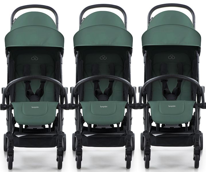 Bumprider Connect 3 Pocket stroller for triplets (3x pushchair) black frame 2023/2024 FREE DELIVERY