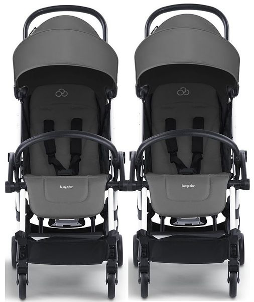 Bumprider Connect 3 Pocket stroller for twins (2x pushchair) white frame 2023/2024 FREE DELIVERY