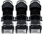 Bumprider Connect 3 Pocket stroller for triplets (3x pushchair) black white 2023/2024 FREE DELIVERY - Click Image to Close
