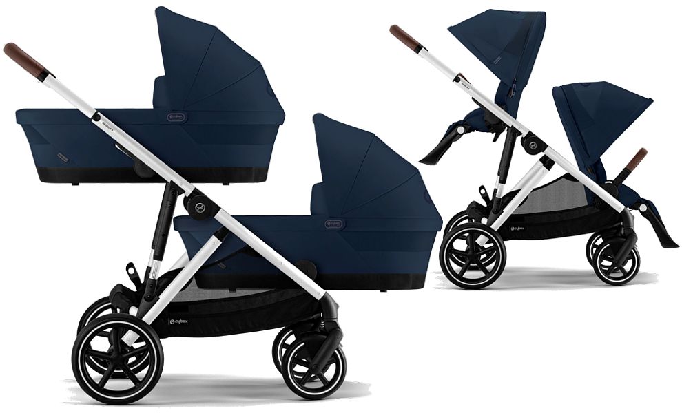 Twin Cybex Gazelle S 2in1 (frame + 2x seat + 2x carrycot + upper basket) 2023 FREE DELIVERY