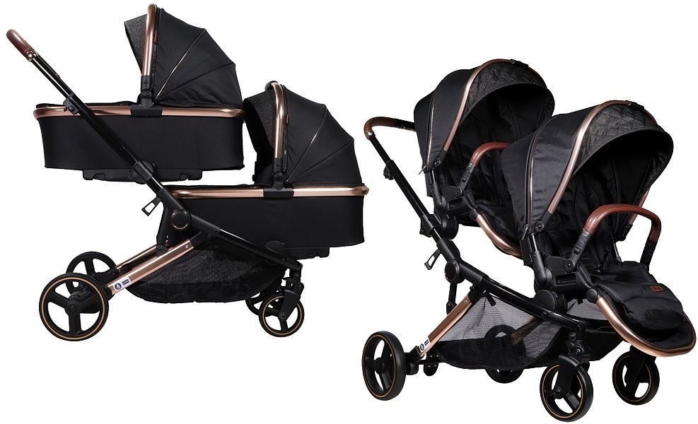 Ding Amigo Tandem stroller for twins 2in1 (2x pushchair + 2x carrycot) 2024
