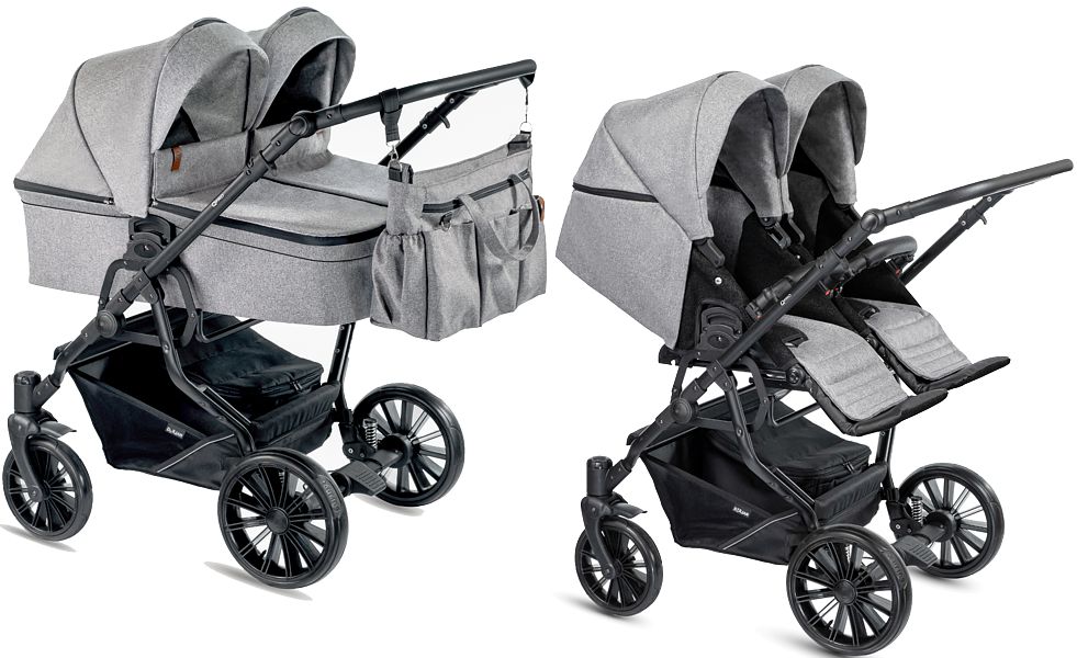 Dorjan Quick Twin PRO 2in1 (frame + 2x pushchair + 2x carrycot) 2023 FREE SHIPPING