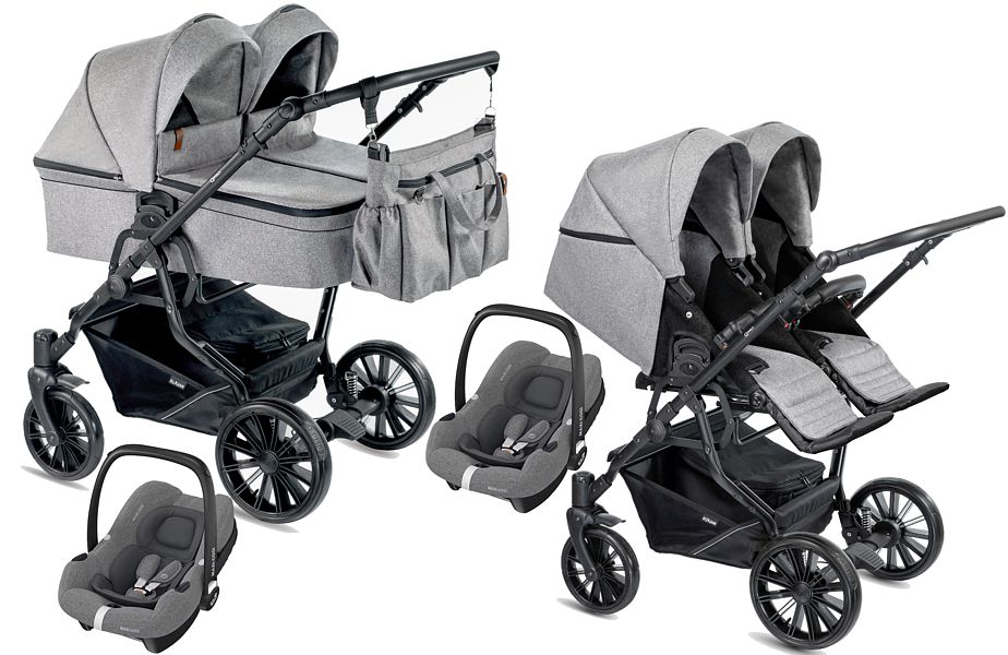 Dorjan Quick Twin PRO 3in1 (frame + 2x pushchair + 2x carrycot + 2x Cabrio I-size car seat) 2023 FREE SHIPPING