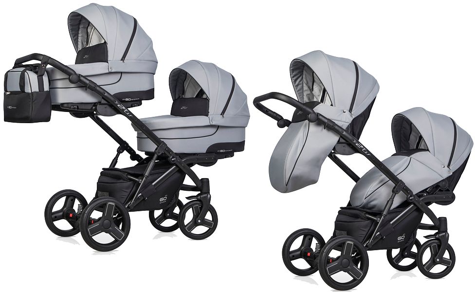 EasyGo 2 Of US twin pram 2in1 ( 2x pushchair + 2x carrycot ) 2023