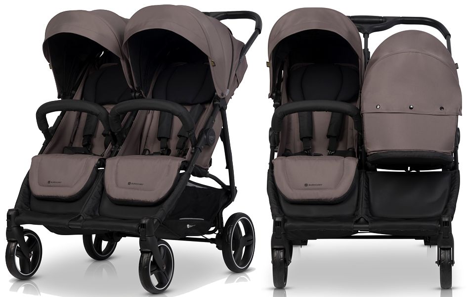 Euro-Cart Doblo stroller for siblings (2x pushchair + 1x carrycot) up to 22 kg 2024