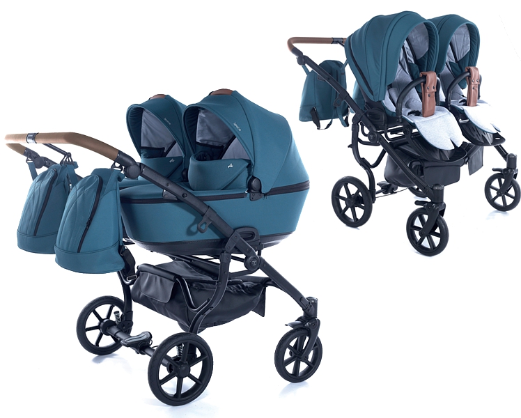 Junama Space Duo for twins (frame + 2x pushchair + 2x carrycot) 2023/2024 FREE DELIVERY