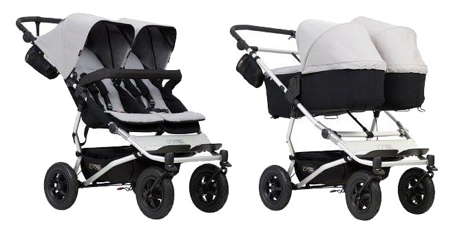Mountain Buggy Duet 3 2in1 (frame + 2x pushchair seat + 2x carrycot plus) 2022/2023 FREE DELIVERY