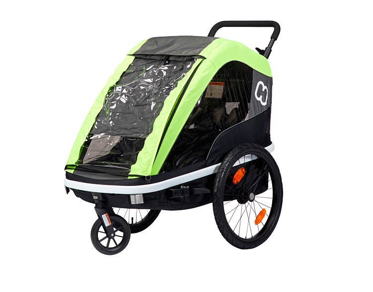 Hamax Avenida Twin wózek /przyczepka rowerowa kolor limonkowy 2022 KURIER GRATIS